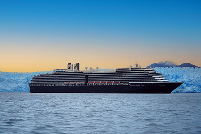 Oosterdam cruises past Pio XI Glacier