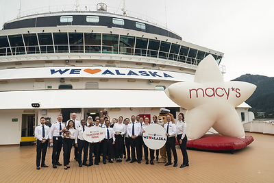Holland America Line reveals its official float rendering for the Macy's Thanksgiving Day Parade during a special unveiling in Juneau, Alaska.