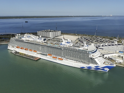 Princess Cruises' Sky Princess arrived at Cruise Terminal 6 this morning.
(Credit: Canaveral Port Authority)