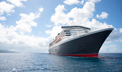 Queen Mary 2, the world's only ocean liner, at sea