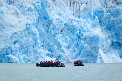 Seabourn in Alaska Dawes Glacier Face Zodiac Tour