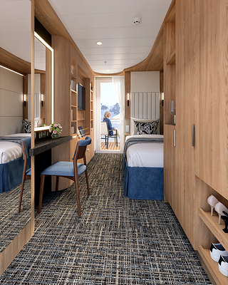 Rendering of a solo verandah onboard Oosterdam